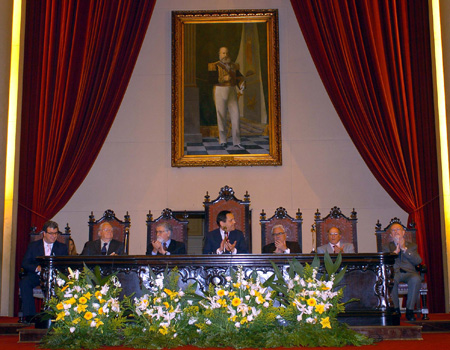 Mesa do Salão Nobre da Faculdade de Direito da USP na sessão de lançamento do livro “Estado de Direito Já! – Os trinta anos da Carta aos Brasileiros”, em 8 de agosto de 2007. Foto: Brígida Rodrigues