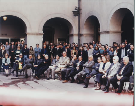 Comemoração dos 20 anos da Carta aos Brasileiros, no pátio das Arcadas (Faculdade de Direito da USP), em agosto de 1997